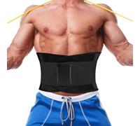 AHRLIC Waist Trainer for Women Men Weight Loss, Postpartum Workout Belly Wrap, Adjustable Sweat Belt, Belly Fat Burner Exercise Sauna Belt, Slimming Band for Fitness Workout (Black, L)