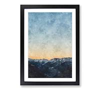 Ahrntal Mountain Valley in Italy Painting Framed Print | A2 Black Framed Wall Art | Ready to Hang | Modern Landscape Picture | Living Room Bedroom Lounge Office