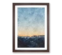Ahrntal Mountain Valley in Italy Painting Framed Print | A2 Walnut Framed Wall Art | Ready to Hang | Modern Landscape Picture | Living Room Bedroom Lounge Office