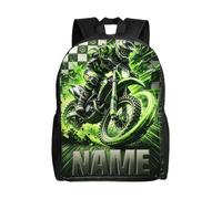 AHROZHOUIK Personalised Dirt Bike Backpack Custom Name Motorcycle Daypack Engineering Vehicles Travel Casual Laptop Backpacks Gift Family Men Women Rider Birthday Xmas (S 03)