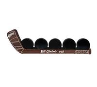 AHROZHOUIK Personalised Hockey Puck Shelf Custom Name Number Funny Sport Theme Display Shelf Souvenir Collectables Display Holder Gift For Ice Hockey Lover Christmas Birthday (style 14)