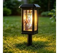 AHROZHOUIK Personalised The Moment Your Heart Stopped Mine Change Forever Memorial Solar Light Custom Name Photo Garden Memorial Outdoor Grave Light Sympathy Gift Loss of Loved Ones (S 07)