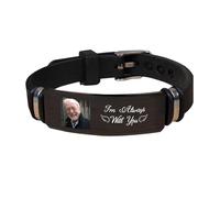AHROZHOUIK Personlised I'm Always With You Photo Memorial Bracelet Custom Picture Sympathy Gift For Loss Dad Grandfather Loved One Mom Pet Memory Bracelets For Loss Loved One (style 2)