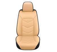 AHRPKAMERD 1 Seat Universal Car Seat Covers PU Leather Fit Most Car SUV Four Season Comfortable Auto Accessories Seat Protectors(Beige)