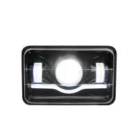 AHRPKAMERD 1pcs Or 2pcs For Peterbil For Kenworth For Freightinger Car Headlamp Assembly 4x6 Inch Led Headlights DRL Accessories Front Lamp Assembly(1pcs Black)
