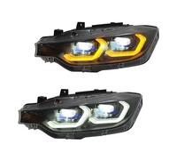 AHRPKAMERD 2PCS For 3 Series F30 F31 F35 F80 2013-2017 2018 Car Lights LED Dynamic Headlight DRL Design Projector Lens Accessories Front Lamp Assembly(Replace Xenon)