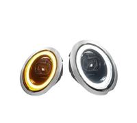 AHRPKAMERD 2PCS For Cooper R50 R52 R53 2001-2006 2007 Car Front Light LED Headlight Assembly Upgrade DRL Amber Turn Signal Headlamp Front Lamp Assembly(2PCS Chrome,Halogen)