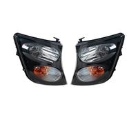 AHRPKAMERD 2PCS For Patrol Y61 2001-2004 Car Headlamp Corner Light Front Bumper Headlight Side Marker Turn Signal Lamp No Bulb Front Lamp Assembly(Smoked pair)