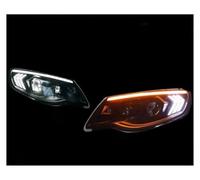 AHRPKAMERD 2pcs For Touareg 2008 2009 2010 Upgrade Car Headlight Assembly LED Headlight Running Lights Car Light Accessories Front Lamp Assembly(Halo,Right Rudder)