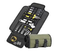 AHRPKAMERD Motor Pannier Bag for MT103 Motorcycle Roll Toolkit Saddle Bag Portable Repair Kit Storage Pouch Fork Handlebar Bag(Green)
