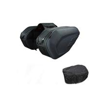 AHRPKAMERD Motor Pannier Bag Motorcycle Waterproof Saddle Bag Or Motorcycle Side Helmet Riding Travel Bags and Rain Cover One Pair Fork Handlebar Bag(Oxford Cloth)