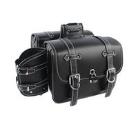 AHRPKAMERD Motor Pannier Bag Universal Motorcycle Black SaddleBag Large Capacity Side Bags Storage Tool Fork Handlebar Bag(Black)