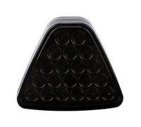AHRPKAMERD Replacement Rear Light Universal 12V Car Brake Signal Lamp Tail Light Triangle Red Reversing Stop Flash Warning Bumper Flicker Pilot Third Tail Lamp(Smoke)