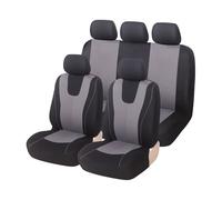 AHRPKAMERD Seat Covers 2 Seat Or 5 Seat For Juke Universal Car Seat Cover Polyester Fabric Seat Covers Seat Protectors(Full set gray)