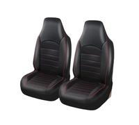 AHRPKAMERD Seat Covers 2pc Universal Car Front Seat Covers For Most Cars Trucks SUVs And Van High Back Bucket Seat Cover Set PU Leather Seat Protectors(Y40724-red)