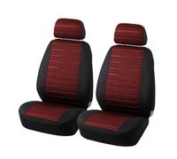 AHRPKAMERD Seat Covers 2PCS Universal Car Seat Covers Fit Most Vans Minibus Separated Car Seat 5MM Foam Airbag Compatible Seat Protectors(RED)