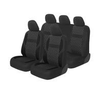 AHRPKAMERD Seat Covers For Polo 2016 Full Set Universal Car Front Part Protector Fit Most Car Seat Covers Seat Protectors(Full Set Black)