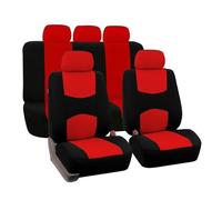 AHRPKAMERD Seat Covers For Qashqai For X-Trail 350z For Altima For Juke For Lannia For Nv200 For Pathfinder For Rogue Car Fabric Seat Covers Seat Protectors(5Seats-Red)