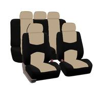 AHRPKAMERD Seat Covers For Qashqai For X-Trail 350z For Altima For Juke For Lannia For Nv200 For Pathfinder For Rogue Car Fabric Seat Covers Seat Protectors(5Seats-Beige)