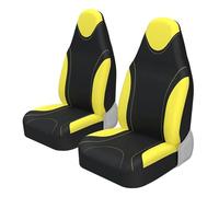 AHRPKAMERD Seat Covers For Seat For Ibiza Universal Car Seat Protector High Back Bucket Seat Covers Full Set Seat Protectors(2pcs YELLOW)