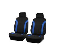 AHRPKAMERD Seat Covers Universal Car Seat Cover Set Fit Most Car Polyester Plain Fabric Bicolor Stylish Car Accessories Seat Protector Seat Protectors(TypeA Blue 2 seat)