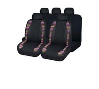 AHRPKAMERD Seat Covers Universal Car Seat Covers Set Breathable Mesh And Colorful Linen Stitched Polyester Fabric Seat Cushion Protector Seat Protectors(AD9132-Set)