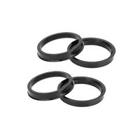 AHRPKAMERD Wheel Spacers With Bolts Universal 57.1mm ID 66.6mm OD 4pcs ABS Plastic Black Hub Centric Rings Car Wheel Hubrings Hub Centric Spacers(66.45-57.1)