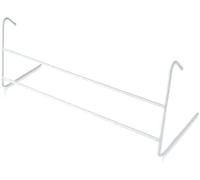 AHS 2 Bar Radiator Airer - Clothes Drying Rack - Metal White Laundry Dryer Washing Line - Indoor Towel Hanging Rail - Two Bar Lightweight Portable Cloth Holder - Space Saver Airer With Rubber Feet