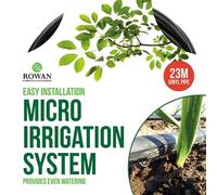 AHS - 23m Vinyl Pipe Micro Irrigation Kit - Vinyl Plastic Pipe 10 End & 10 Inline Drippers - Tap Adaptor, Flow Control Valve, Connectors & Stakes - Easy Installation and Plant Watering System. (2X)