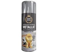 AHS Multipurpose Metallic Spray Paint 400ML - Brilliant Gloss Finish Paints - Professional Interior & Exterior Paint - For Metal And Wooden Furniture, Ornaments, Decorative Items - (BRIGHT SILVER)