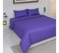 AHS - Seersucker Duvet Set Cover With Pillow Case - Multiple Sizes - Complete Bedding Set - Ultra Soft PollyCotton - EasyCare & Machine Washable (Royal Blue, King: 225x225cm)