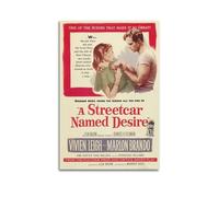 AHSEOIWRJH A Streetcar Named Desire Movie 1 Posters Vintage Printing Wall Art Poster Decorative Painting Aesthetic Canvas Decor for Living Room Bed Room 24x36inch(60x90cm) Unframe-style