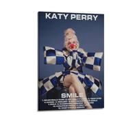 AHSEOIWRJH Katy Perry Posters Smile Album Posters Vintage Printing Wall Art Poster Decorative Painting Aesthetic Canvas Decor for Living Room Bed Room 12x18inch(30x45cm) Frame-style