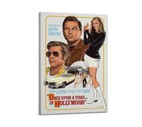 AHSEOIWRJH Once Upon A Time in Hollywood Movie 2 Posters Vintage Printing Wall Art Poster Decorative Painting Aesthetic Canvas Decor for Living Room Bed Room 12x18inch(30x45cm) Frame-style