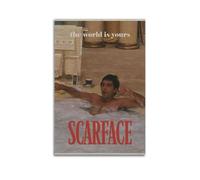 AHSEOIWRJH Vintage Poster Scarface Posters Vintage Printing Wall Art Poster Decorative Painting Aesthetic Canvas Decor for Living Room Bed Room 12x18inch(30x45cm) Unframe-style