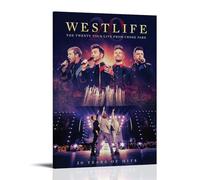 AHSEOIWRJH Westlife Posters Vintage Printing Wall Art Poster Decorative Painting Aesthetic Canvas Decor for Living Room Bed Room 12x18inch(30x45cm) Frame-style