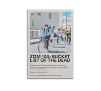 AHSEOIWRJH Zom 100 Bucket List of The Dead Posters Vintage Printing Wall Art Poster Decorative Painting Aesthetic Canvas Decor for Living Room Bed Room 12x18inch(30x45cm) Unframe-style