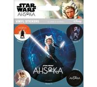 Ahsoka Star Wars Vinyl Cartoon Stickers (White, Black) for Glass & Plastic