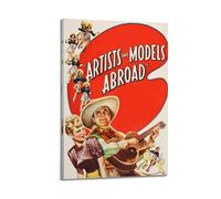 AHSUEWQRUH Artists And Models Abroad Poster Wall Art Canvas Poster Modern Aesthetic Art Decor Painting for Living Room Bed Room 20x30inch(50x75cm) Frame-style