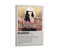 AHSUEWQRUH Britney Spears Blackout Poster Wall Art Canvas Poster Modern Aesthetic Art Decor Painting for Living Room Bed Room 20x30inch(50x75cm) Frame-style