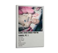 AHSUEWQRUH Come over When You’re Sober, Pt. 1 Poster Wall Art Canvas Poster Modern Aesthetic Art Decor Painting for Living Room Bed Room 16x24inch(40x60cm) Frame-style