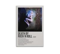 AHSUEWQRUH Death By Rock N Roll By The Pretty Reckless Poster Wall Art Canvas Poster Modern Aesthetic Art Decor Painting for Living Room Bed Room 12x18inch(30x45cm) Unframe-style