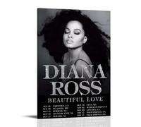 AHSUEWQRUH Diana Ross Poster Wall Art Canvas Poster Modern Aesthetic Art Decor Painting for Living Room Bed Room 24x36inch(60x90cm) Frame-style