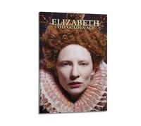 AHSUEWQRUH ELIZABETH The GOLDEN AGE Poster Wall Art Canvas Poster Modern Aesthetic Art Decor Painting for Living Room Bed Room 16x24inch(40x60cm) Frame-style