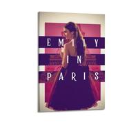 AHSUEWQRUH Emily in Paris Poster Wall Art Canvas Poster Modern Aesthetic Art Decor Painting for Living Room Bed Room 08x12inch(20x30cm) Frame-style