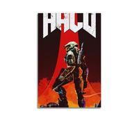 AHSUEWQRUH Halo Poster Wall Art Canvas Poster Modern Aesthetic Art Decor Painting for Living Room Bed Room 20x30inch(50x75cm) Unframe-style