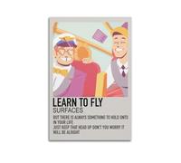 AHSUEWQRUH LEARN TO FLY Poster Wall Art Canvas Poster Modern Aesthetic Art Decor Painting for Living Room Bed Room 12x18inch(30x45cm) Unframe-style