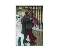 AHSUEWQRUH Love at First Kiss Poster Wall Art Canvas Poster Modern Aesthetic Art Decor Painting for Living Room Bed Room 12x18inch(30x45cm) Unframe-style