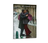 AHSUEWQRUH Love at First Kiss Poster Wall Art Canvas Poster Modern Aesthetic Art Decor Painting for Living Room Bed Room 20x30inch(50x75cm) Frame-style