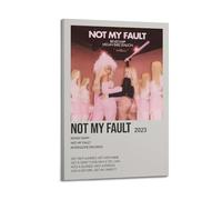 AHSUEWQRUH Not My Fault by Renee Rapp Poster Wall Art Canvas Poster Modern Aesthetic Art Decor Painting for Living Room Bed Room 12x18inch(30x45cm) Frame-style